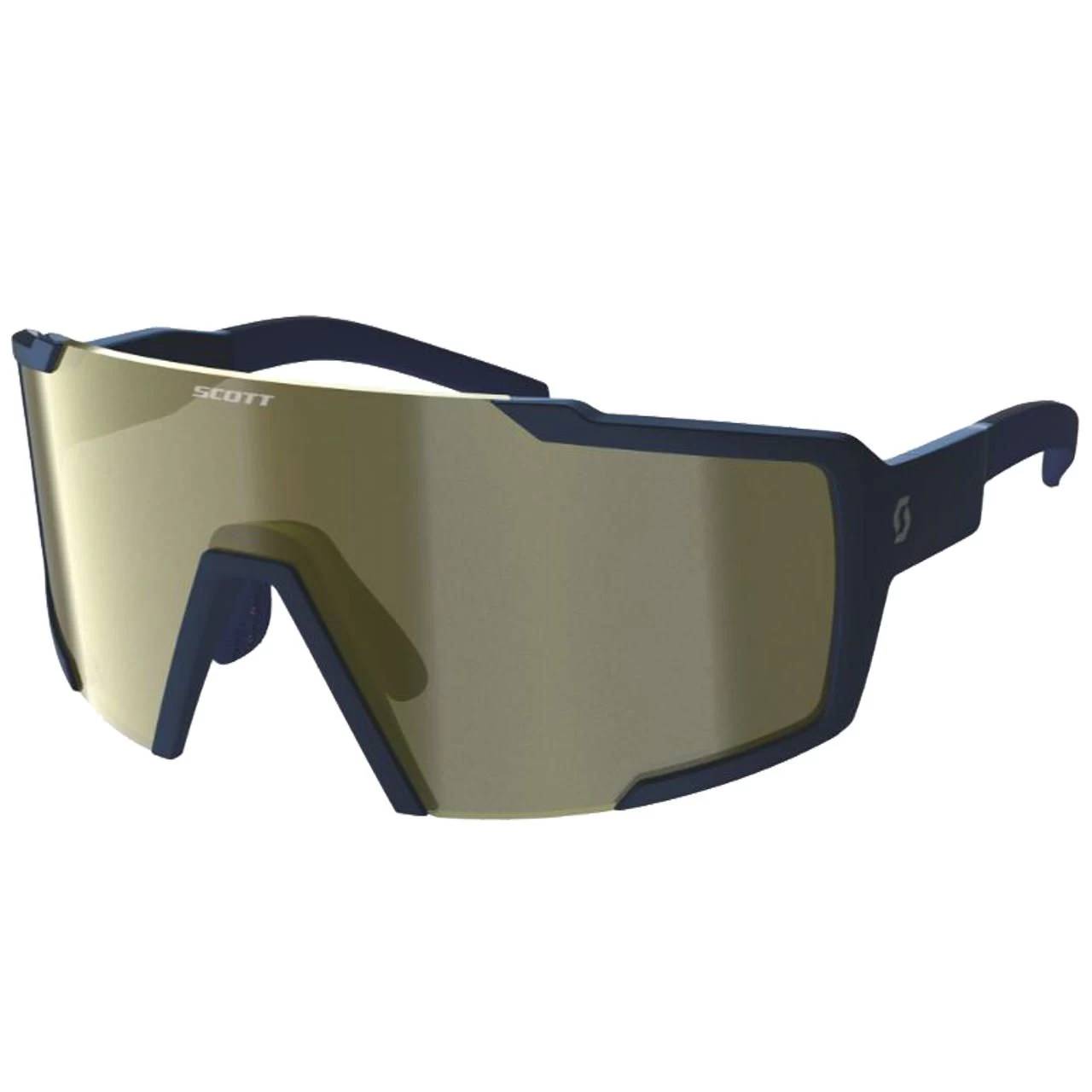 Scott Shield Compact Sunglasses Marble Black/teal Chrome